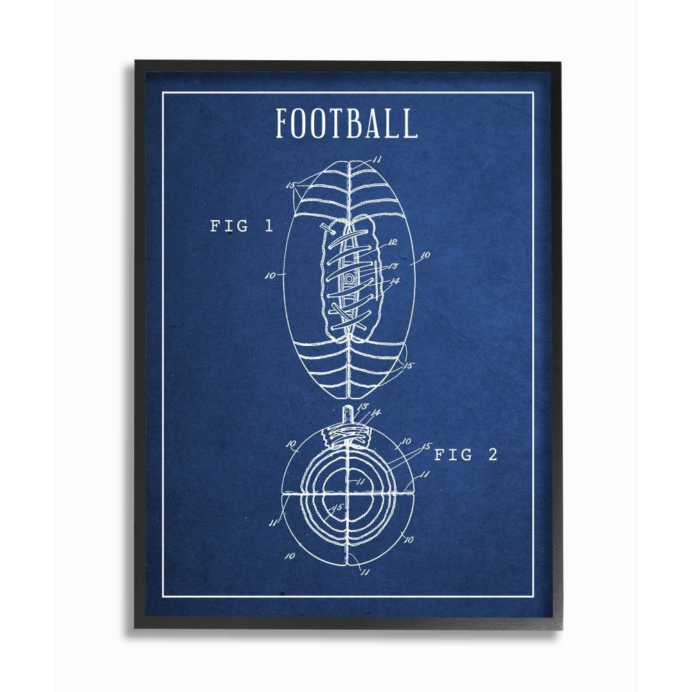 " Football Blue Vintage Sports Design " by Daphne Polselli 17 Stories 