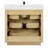 Porto 36'' Free Standing Single Bathroom Vanity with Quartz Top-681083259-681073803