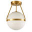 Plafonnier semi-encastré 1 lumière Brawner-1043667404