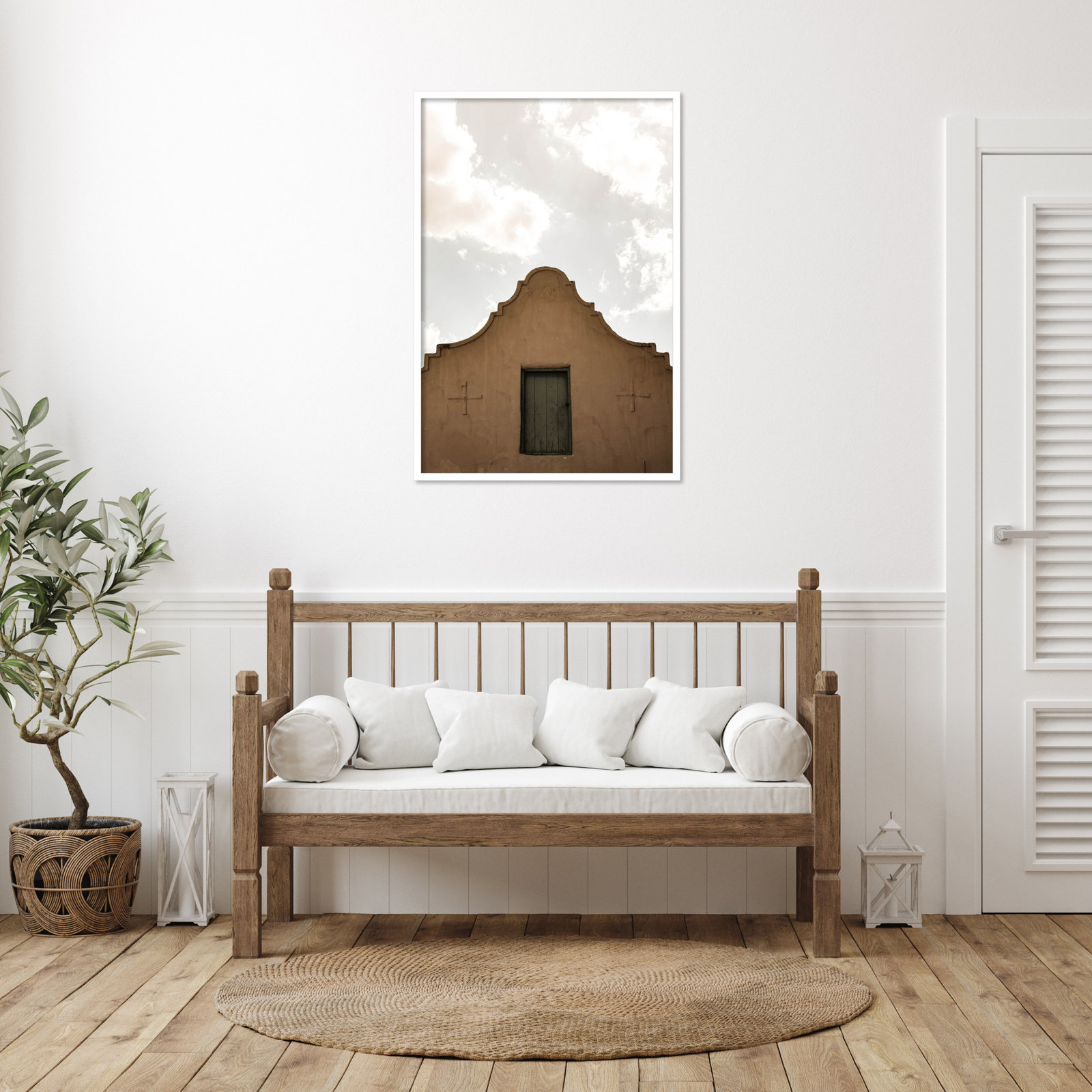 Norfork "Settlers Shelter" Print, 41" H x 28" W, White