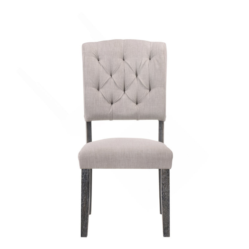 Ensemble de 2 chaises d'appoint Bernard Linen, Gris