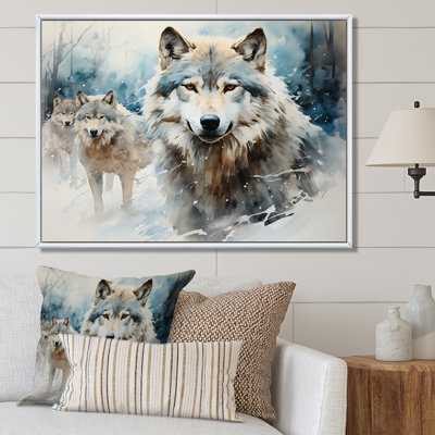 Snow Wolves in winter I - Wolf Wall Art