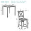 Ensemble de table de salle à manger 5 pièces, ensemble de table de salle à manger carrée en bois pour 4 personnes, ensemble de table de cuisine à hauteur de comptoir avec table carrée et 4 chaises rembourrées pour les petits espaces-1147153169