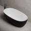 Baignoire de trempage autoportante blanche en acrylique 51 "x 27,5" avec trop-plein et bonde escamotable pour salle de bain MonBlari-124541409-120392934