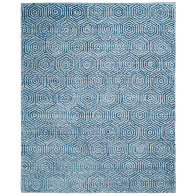 Tralee Geometric Area Rug in Blue