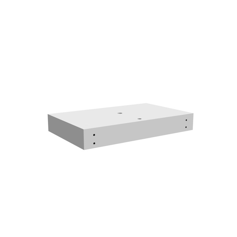 36" Wide Solid Surface Minimalist Vanity Countertop in White – Modern Bathroom Vanity Top for Vessel Sinks