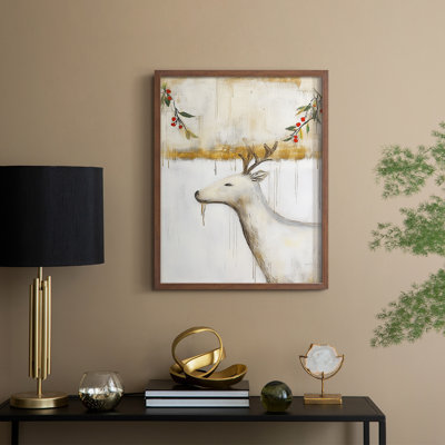 «Christmas Holiday Art DCCXLVII», reproduction d'art encadrée - bois massif