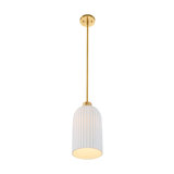 Isla Blanca 1-Light Pendant in Warm Brass by Breegan Jane