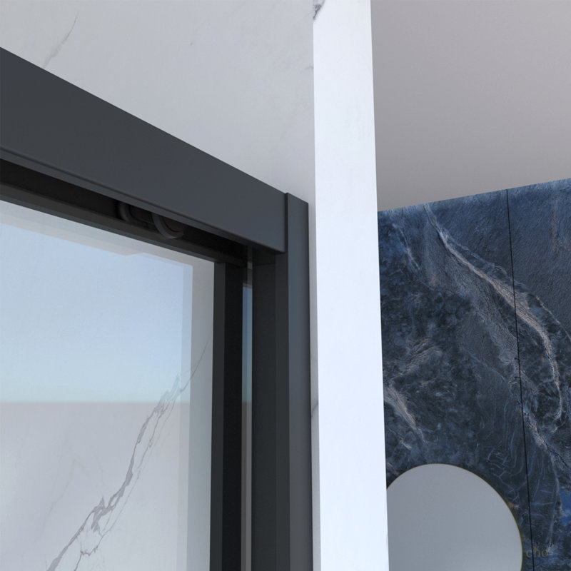 56-60"X70" Aluminum Frame Double Sliding Shower Door,Bypass Bathroom Sliding Door With Premium 5/16" (8Mm) Clear Tempered Glass, Black Hardware Sliding Glass Shower Enclosure,Matte Black Finished