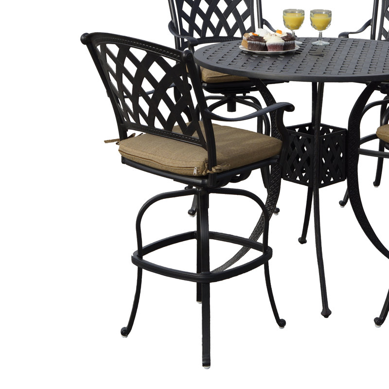 Tabouret de bar avec coussin Campton, 26"