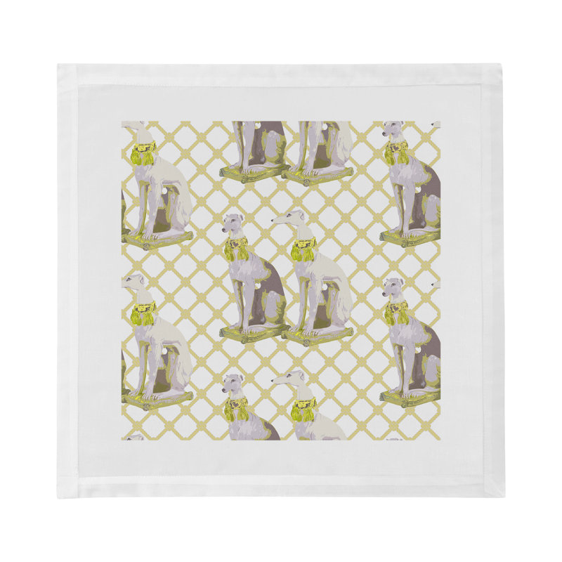 Serviettes de table en satin de coton Regal, Doré