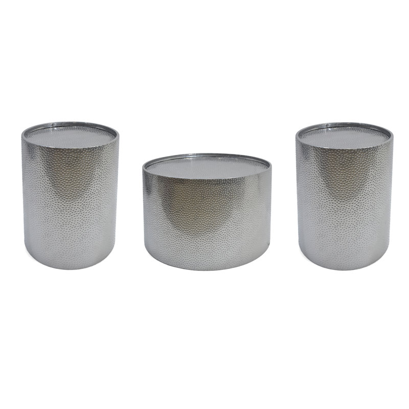 Ensemble de tables basses 3 pièces Smythe, Argent