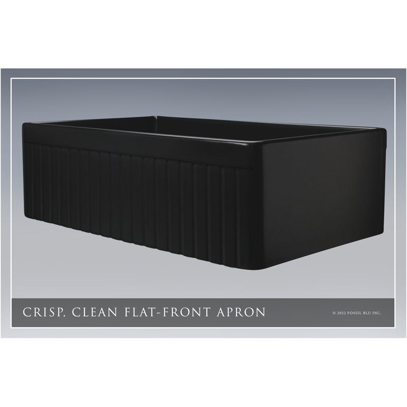 Luxury Solid Fireclay Farmhouse Sink, Antique Copper