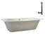 Baignoire de trempage en acrylique 72 po x 36 po, drain inclus-97545332