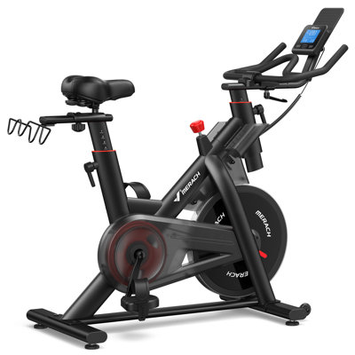 Vélo d'intérieur MERACH, capacité de 350 lb, volant de 40 lb avec 16 niveaux de résistance magnétique et contrôle de l'application