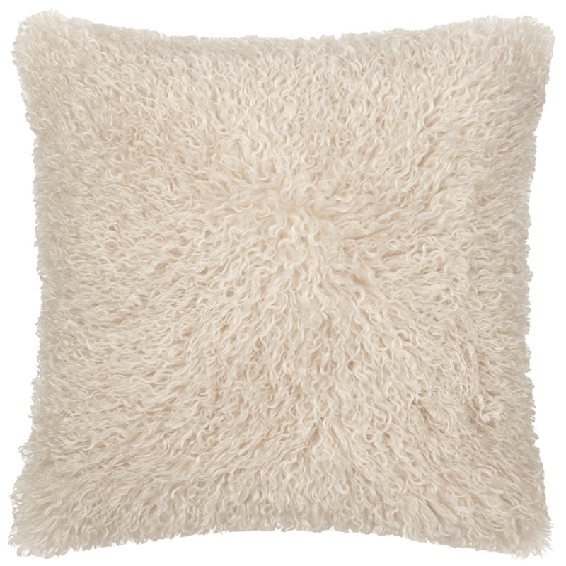 Rowan Cushion Cover Square Throw Pillow Cover, Beige, Cover/Insert