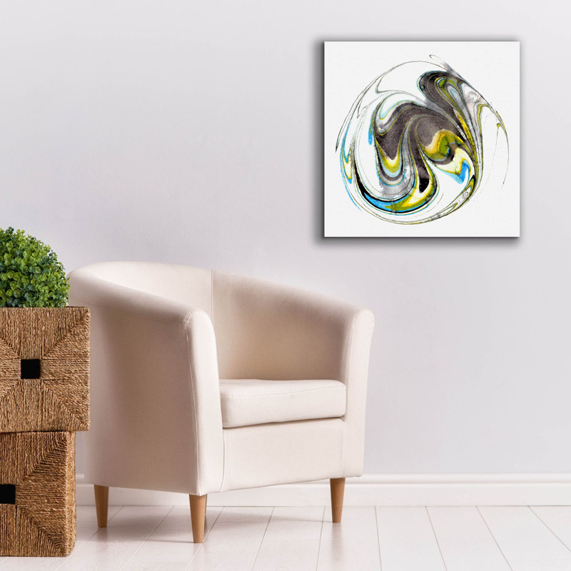 «Citrine Momentum 2» par Alicia Ludwig, art mural sur toile, H 26 po x l 26 po x P 1,5 po