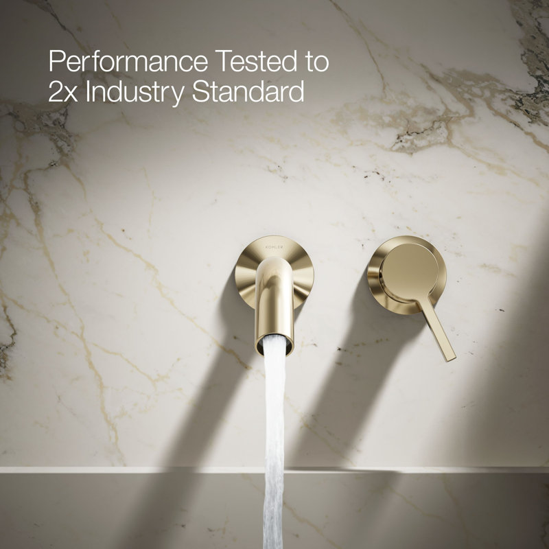 Components Wall-Mount Bathroom Sink Faucet Handle, Gold