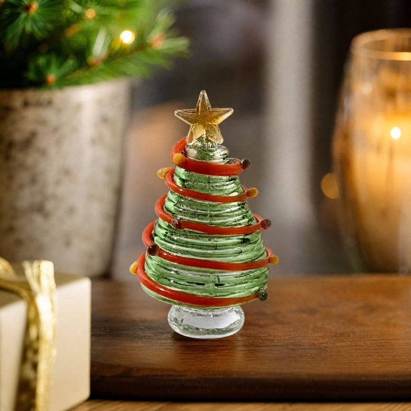 Décoration de Noël, ornement de table avec étoile, cadeau idéal pour les fêtes à la maison, Rouge
