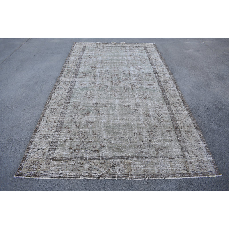 Tapis en laine beige 6,3 x 108,7 po, patchwork rétro traditionnel traditionnel