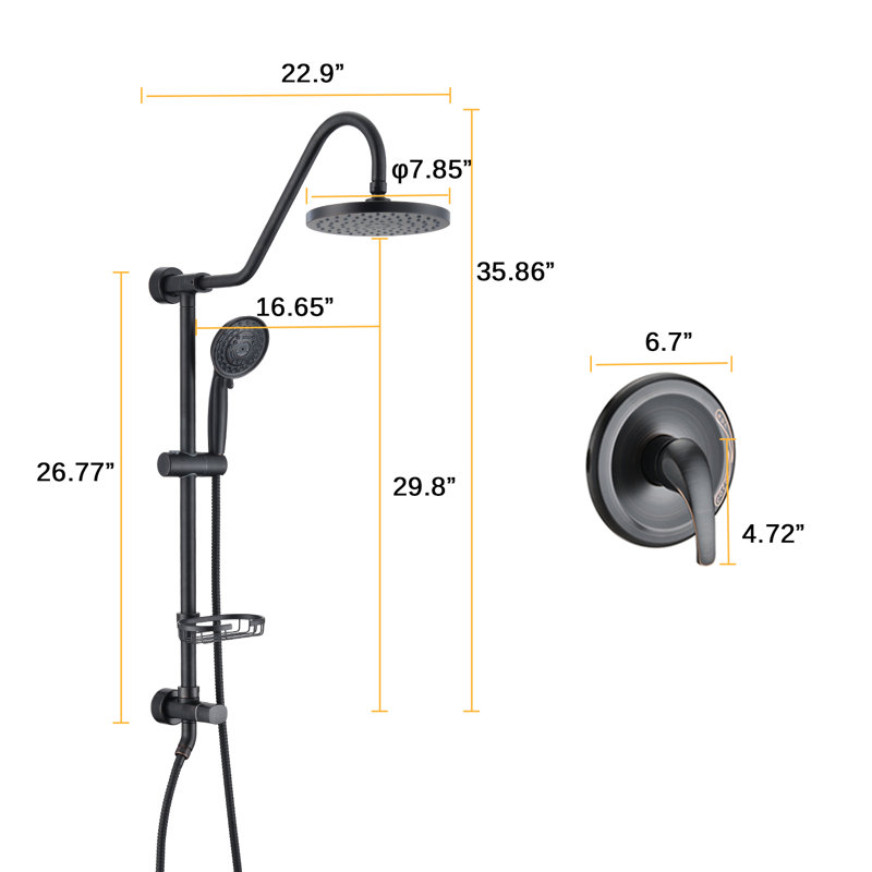 All-In-One Kit with Rough in-Valve, Oil-Rubbed Bronze