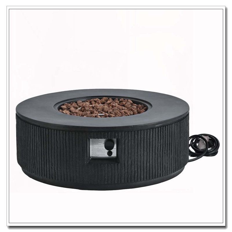 Foyer d'extérieur au propane 38,19 po MGO, Noir