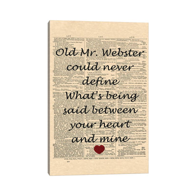 When You Say Nothing At All - Vintage Dictionary Page - Print on Canvas