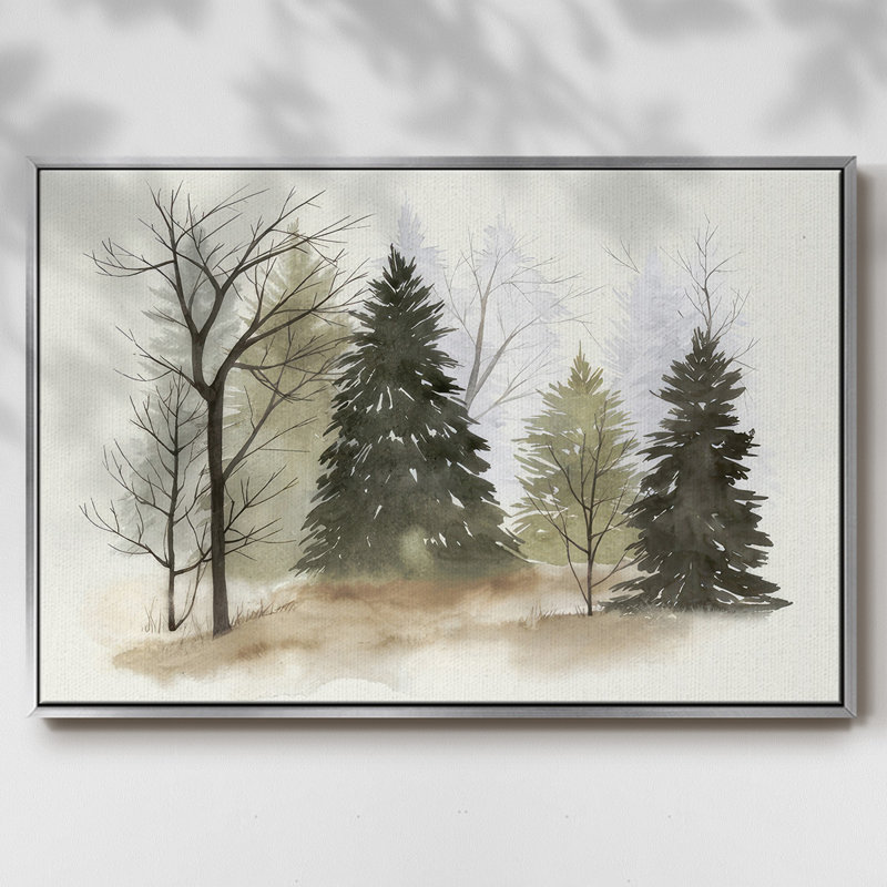 In the Mist II, reproduction d'art sur toile, H 25 po x l 37 po x P 1,5 po, Argent