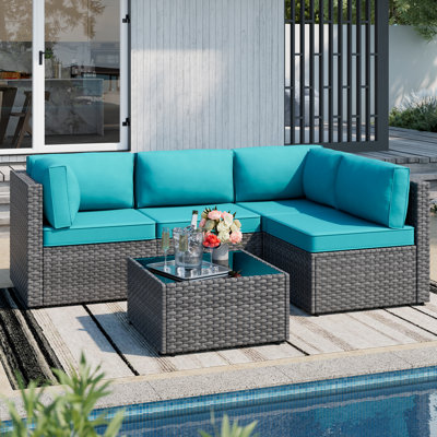 5-Piece Outdoor Patio Set with Cushions