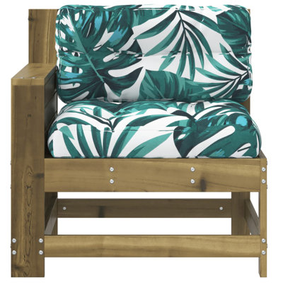 Adaira 69cm Wide Wood Patio Sofa with Cushions