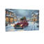 Noël, voiture de Noël, scène de rue enneigée, lumières des Fêtes-256049565