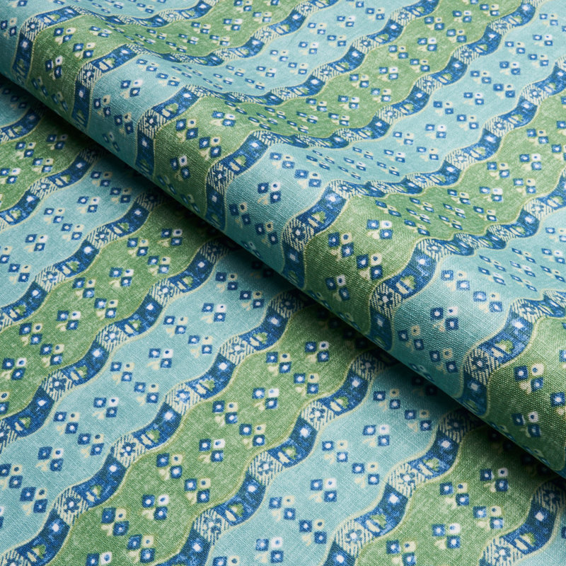 Tissu à rayures Ottilie, Vert