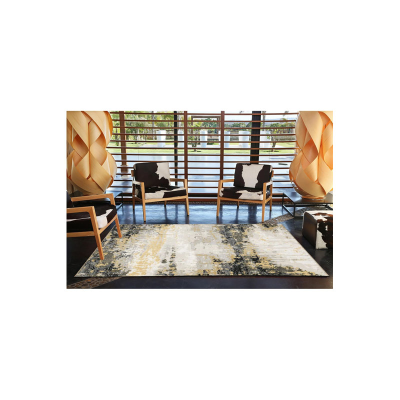 Tapis beige lavable à la machine, Carré 3 pi 3 po
