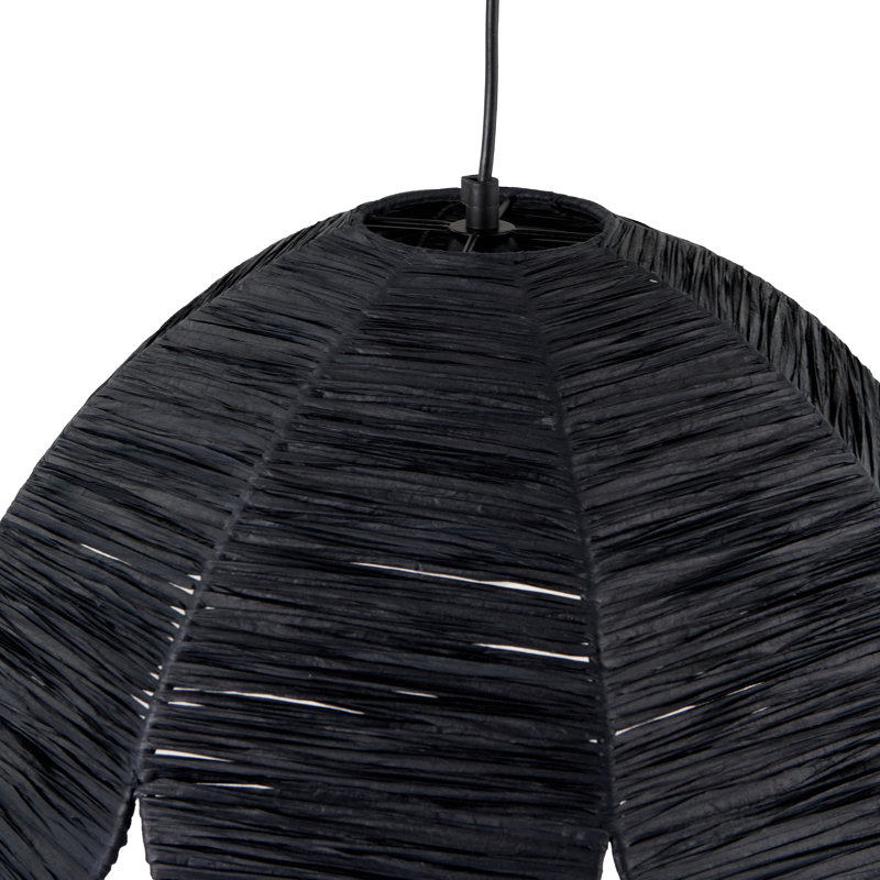 Petal 1 - Light Black Unique/Statement Pendant, Black