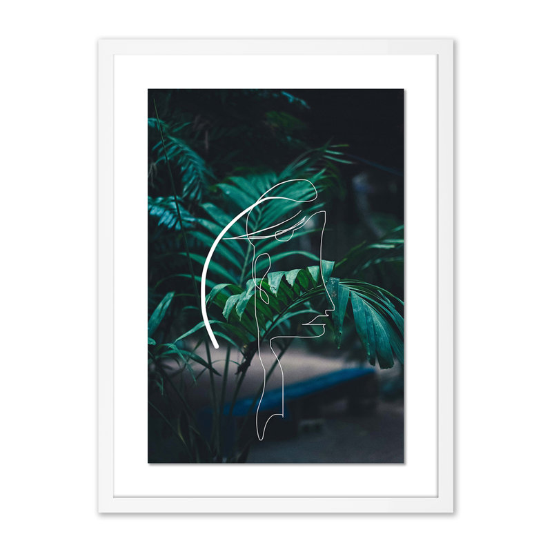 Many Faces 15 Print by Chloe Besson, White, 24" H x 18" W x 1.5" D