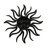  Wall Accent - 35 Inch Sun Face and Sunburst Pattern, Rustic Gold and Antique Black Metal Wall Decor