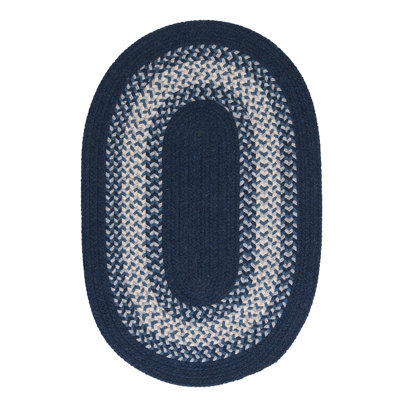Tapis de surface marine tressée géométrique Serafin