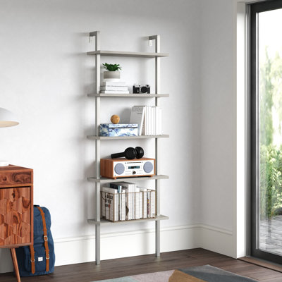 Rother 68.5" H x 23.6" W Metal Ladder Bookcase by Mercury Row