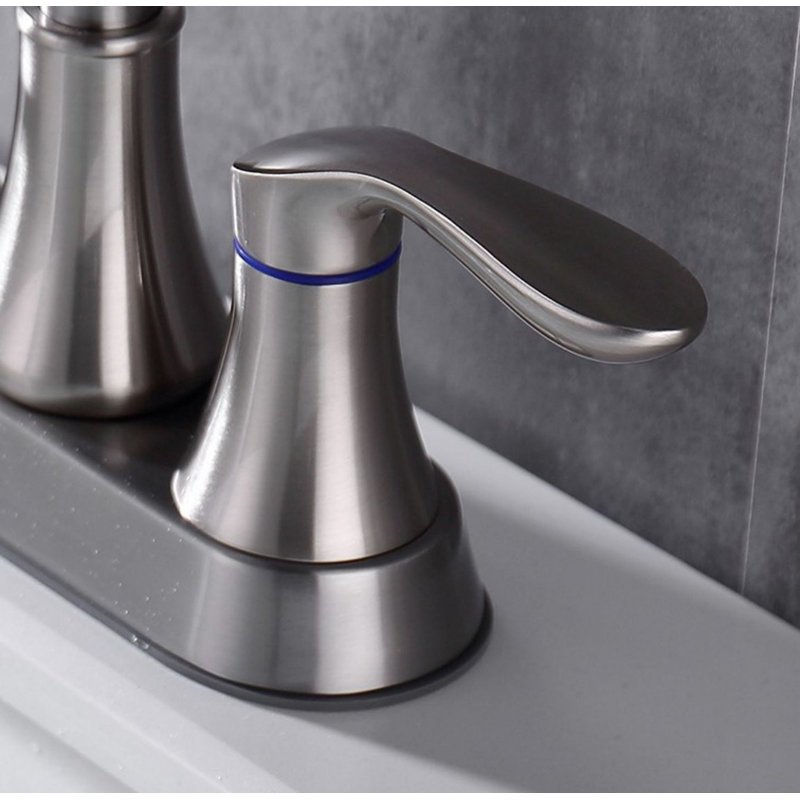 Robinet central avec drain, Brossé