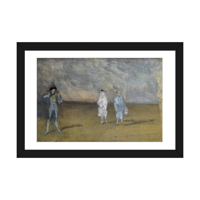 «Harmony in Blue The Duet», reproduction d'art murale, papier d'art encadré, 16 po x 24 po, Papier encadré, Black