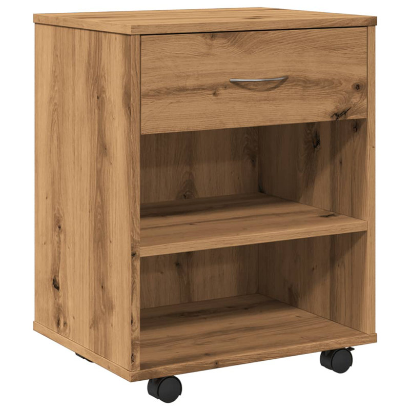 Ayari 1 -Drawer 2 -Shelf Storage Cabinet, Artisan Oak