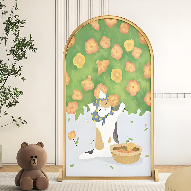 Dessin de chat en bois, H 70,87 po x l 39,37 po x P 1,57 po