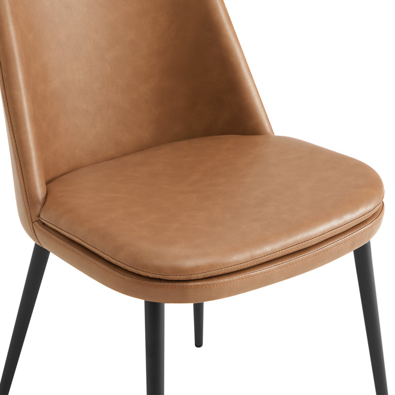 Chaise parsons rembourrée Betzalel, Brun