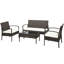 Ensemble de mobilier d'extérieur pour causeuse avec chaises