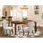 5 Piece Dining Set Includes a Rectangle Dining Room Table and 4 Doeskin Linen Fabric Upholstered Parson Chairs, Mahogany-20333931-20333932-20333933