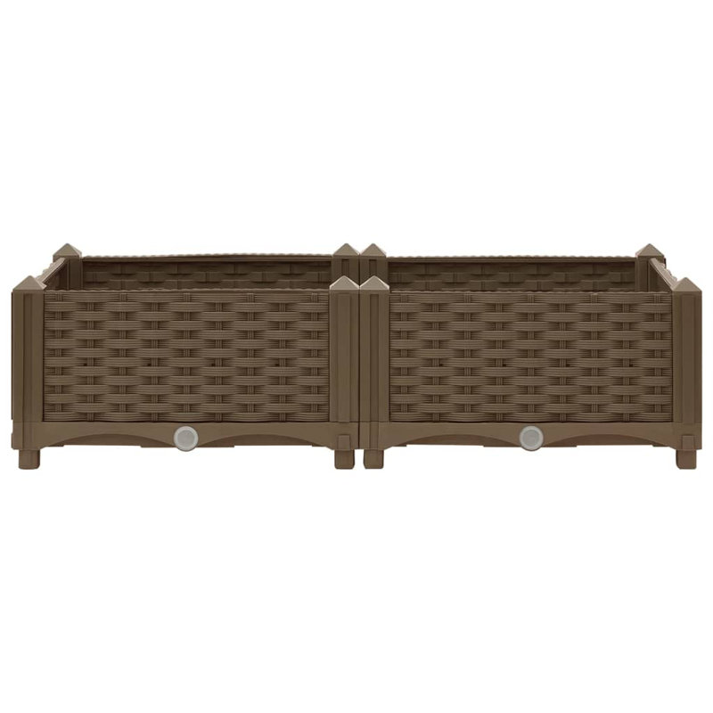 Ronks Planter, Brown, 23cm H x 80cm W x 40cm D