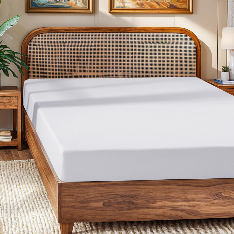 Drap-housse 100 % lin français, 1 pièce, Lit simple, Blanc