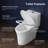 Deervalley One Piece Elongated Toilet, 1/1.28 GPF  Dual Flush Rimless Bowl White Toilet With  ADA Comfort Seat Height (Seat Included),MAP1000
