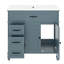 Meuble-lavabo 36 po avec tiroir, panneau de cadre solide, 36 po