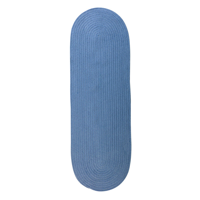 Tapis bleu tressé Jativa Port Royale, Tapis de couloir 2 pi x 9 pi